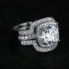 925 Sterling Silver Engagement Wedding Rings