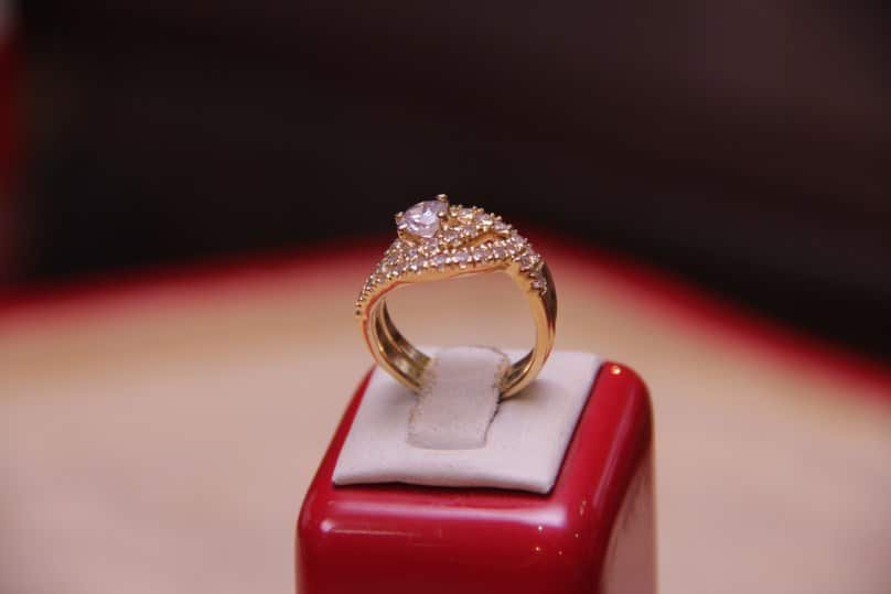 sample gold wedding ring from Agyaba jewelry.