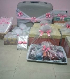 Engagement Dowry Wrapping for A Ghanaian Traditional Marriage.